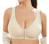 INLANDSIS Lyzlook - Brasier con cierre frontal, sin costuras, con hebilla frontal cruzada, moldeador, transpirable, sin varillas, cómodo, sin relleno, Color de la piel, L
