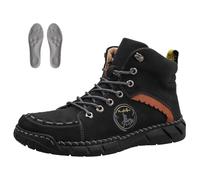 INLANDSIS Mens Slip on Shoes, Men's Orthopedic Safety Work Boots, Protective Toe, Lightweight, Shock Absorption, Non-Slip (Black,12)