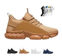 INLANDSIS Minfit, Minfit/Tryminfit Shoes, Men's Lightweight Breathable Mesh Low-Top Running Shoes Sneakers Orthopedic with Arch Support (Khaki,9)