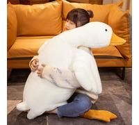 INLANDSIS White Duck Dog Toy, 2025 New Large Plush White Duck Dog Toy, Realistic Goose Design Dolls, For Dogs Chew, Play, Training, Suitable for Indoor Outdoor Use (130CM,white)
