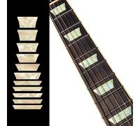 Inlay Sticker F-006DT-AW Marcadores de trastes para guitarras y bajos - Marcadores de trastes estilo plato/trapezoidal Les Paul - Perla blanca envejecida