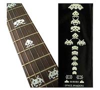 Inlay Sticker - Marcador de posición para guitarras y bajos - Invaders espaciales - multicolor