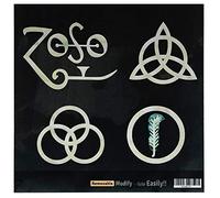 Inlay Stickers Para Guitarras y Bajos - 4 símbolos Led Zeppelin IV "ZOSO"