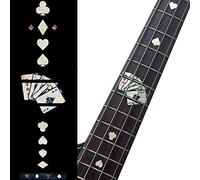 Inlaystickers Marcadores de Trastes para Bajo, Adecuado para Guitarras con Escala de 34 Pulgadas, 22 o 24 Trastes, Paquete de 103 PCS, White, Unisex, Adult, 180+ Meses