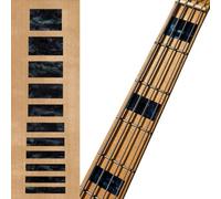 Inlaystickers Marcadores de trastes para guitarras y bajo - Bloques de bajo Jazz - Negro Pearl, FB-101J-BP