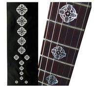 Inlaystickers Marcadores de trastes para guitarras y bajo - Cruz celta - Metálico,F-072CC-MT
