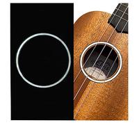 Inlaystickers UKR-278W-T - Adhesivo para ukelele tenor, diseño de roseta/Purfling, color blanco