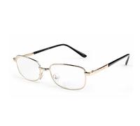 Inlefen Gafas de lectura rectangulares del marco del metal Gafas vintage con el caso +4.00