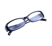 Inlefen Gafas de lectura rectangulares delgadas Gafas retro vintage Mujeres para hombre (black +5.50)