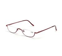 Inlefen Gafas de lectura Spring Hinges Unisex Half Moon Half Frame Gafas de lectura delgadas Vintage Metal Semi sin montura Eyewea 1.0 1.5 2.0 2.5 3.0 3.5 4.0