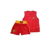 Inlefen Niños Sanda Clothing Boys & Girls Adult Set de Boxeo Pantalones Cortos de Boxeo Muay Thai Clothing Artes Marciales Entrenamiento Wear Sportswear