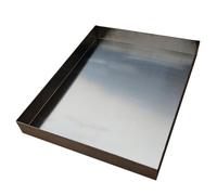 inless Bandeja de acero para máquina herramienta, cubeta de captura de aceite, protector de comida para perros, diseño sin agujeros, 110 x 50 x 4 cm / 43.3x19.7x1.6in, fácil de limpiar, multiusos