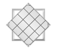Inless - Cubierta de acceso de acero y tapa invisible para tanque séptico, cubierta cuadrada para patio, callejón, acera (70 x 70 x 5 cm) y resistente a la intemperie