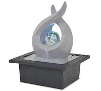 INLIFE Fuente de interior con luz LED de poliresina para casa y jardín, decoración (1,55 kg)