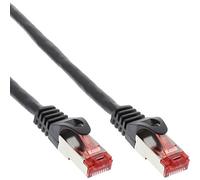 InLine 0.3m S-FTP Cat.6 - Cable de red (0,3 m, RJ-45, RJ-45, Negro)
