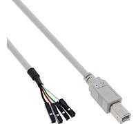 InLine 0.4m 4-Pin/USB 2.0 - Cable USB (0,4 m, USB B, Male Connector/Female Connector, 480 Mbit/s, Blanco)