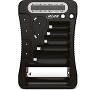 InLine 01285 - Comprobador de batería LCD para Celdas Redondas y de botón y Bloque de 9 V