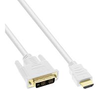 InLine® 1 m HDMI Macho a DVI 18 y 1 Macho, Negro Blanco Negro 0,5 m