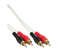 InLine 10m 2x RCA M/M cable de audio 2 x RCA Negro, Rojo, Blanco - Cables de audio (2 x RCA, 10 m, Negro, Rojo, Blanco)