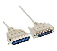 InLine 11442 - Cable de Serie (Beige, 2 m, DB25, C36, Male Connector/Male Connector)
