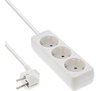 InLine 16435W - Regleta (3 enchufes, 5 m), Color Blanco