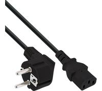 InLine 16651M Cable de transmisión Negro 0,5 m C13 acoplador CEE7/7 - Cables eléctricos (0,5 m, Male Connector/Female Connector, C13 acoplador, CEE7/7, Negro)