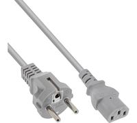 InLine 16652V - Cable (1,8 m, Male connector / Female connector, CEE7/7, C13 acoplador, Gris)