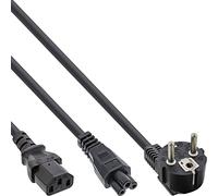 InLine 16653D - Cable de Red en Y (1 Conector de protección de Contacto a Enchufe de Ordenador y portátil, 2 m)