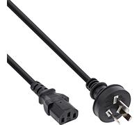 InLine 16653M - Cable (3 m, Male connector / Female connector, Enchufe tipo I, C13 acoplador, Negro)