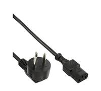 InLine 16653S - Cable (3 m, Male connector / Female connector, Enchufe tipo H, C13 acoplador, 10 A, Negro)