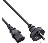 InLine 16655D - Cable (5 m, Male connector / Female connector, Enchufe tipo I, C13 acoplador, Negro)