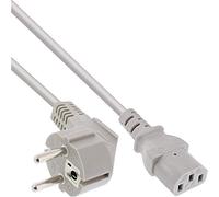 InLine 16655G - Cable (5 m, Male connector / Female connector, Enchufe tipo E, C13 acoplador, Gris)