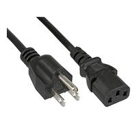 InLine 16655V - Cable (5 m, Male connector / Female connector, C13 acoplador, NEMA 1-15P, 125 V, Negro)