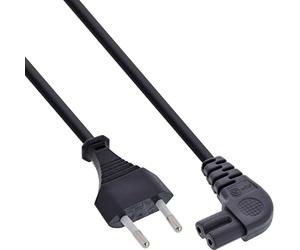 InLine 16655X - Cable (5 m, Male connector / Female connector, C7 acoplador, CEE7/16, Negro)
