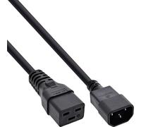InLine 16659F - Cable (1 m, Male connector / Female connector, C14 acoplador, C19 acoplador, Negro)