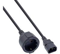 InLine 16659K - Cable Adaptador de Red para UPS (0,5 m, C14 a Enchufe de protección de Contacto)