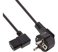 InLine 16752D - Cable de alimentación (acodado a Toma de Tierra C13, 3 m), Color Negro