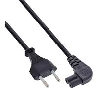 InLine 16754D Mains Plug TO C7 - Cable de alimentación (10 m), Color Negro