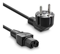 InLine 16810E 3m CEE7/7 Schuko C15 acoplador Negro - Cable (Macho/Hembra, Negro, 3 m, CEE7/7, C15 acoplador, Angular)