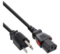 Inline 16952U - Cable de alimentación de EE. UU. a Conector C13 (Certificado UL, 18 AWG, 2 m), Color Negro