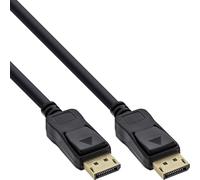 InLine Cable DisplayPort, negro, contactos dorados, 3 m