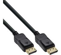 InLine 17155P - Cable DisplayPort (4K2K, Conectores Dorados, 0,5 m), Color Negro