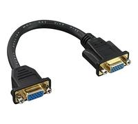 InLine 17302G - Cable Adaptador VGA Hembra a Hembra (15 Pines, 0,2 m, Conectores Dorados)