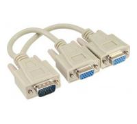 InLine 17307 Adaptador de Cable HD15 2X HD15 Gris - Adaptador para Cable (HD15, 2X HD15, Male Connector/Female Connector, Gris)