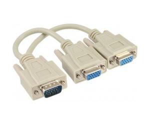 InLine 17307 Adaptador de Cable HD15 2X HD15 Gris - Adaptador para Cable (HD15, 2X HD15, Male Connector/Female Connector, Gris)