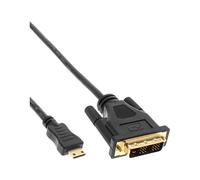 InLine 17476P - Cable mini HDMI a DVI (1,5 m), color negro