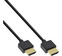 InLine 17502s HDMI Premium Superslim Cable a a a High Speed con Ethernet 1,8 m Negro/Oro