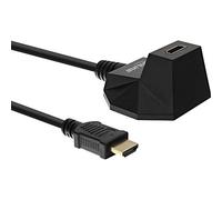 InLine 17535s HDMI alargador con Stand y Ranuras de Alta Velocidad con Ethernet 4 K2 K erauf Hembra 5 m Negro/Oro