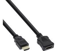 InLine 17631 g HDMI garantía Alta Velocidad Macho a Hembra contactos Dorados 1 m Negro