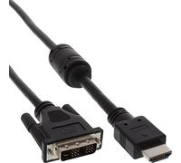 InLine 17659 - Cable Adaptador HDMI DVI (19 Pines Macho a 18+1 Macho, con ferrita, 0,5 m)